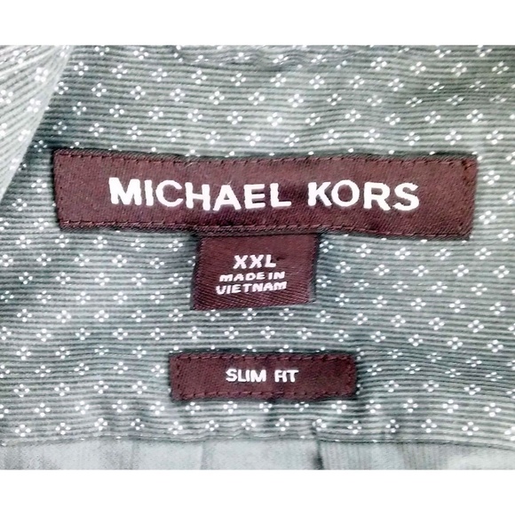 Michael Kors Mens Slim Fit Shirt Sz 2XL Gray - Picture 5 of 6